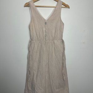 RW&Co Biege and White Striped Dress